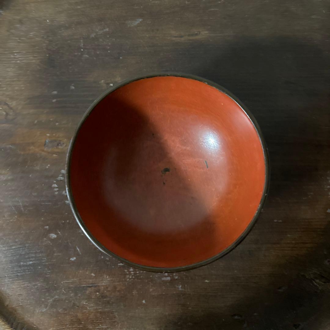 時代朱塗椀　根来.懐石.酒器.古道具.アンティーク.検:白洲正子.秦秀雄.李朝