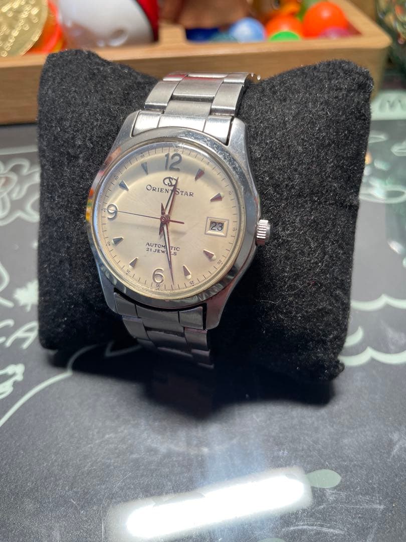 【稼働品】オリエントスター 自動巻き腕時計 シルバー