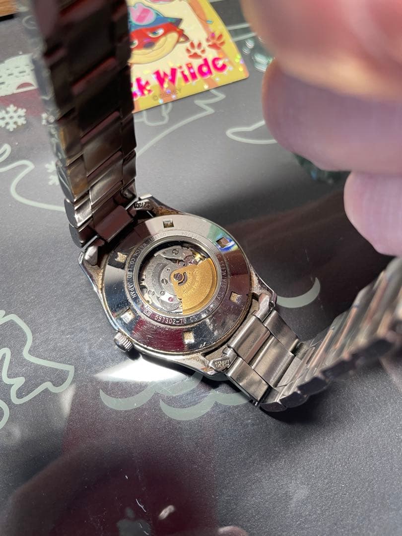 【稼働品】オリエントスター 自動巻き腕時計 シルバー