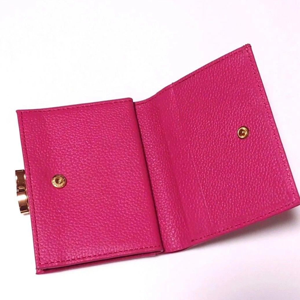 皇居 限定 がま口財布 ローズ 二つ折財布 濃いピンク