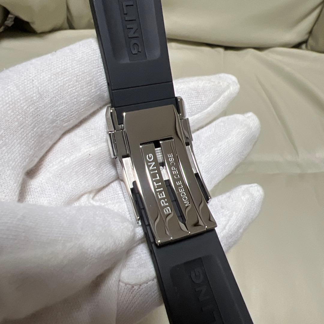 ブライトリング 純正22mm ラバーベルト Dバックル ウイングロゴ 廃盤稀少品