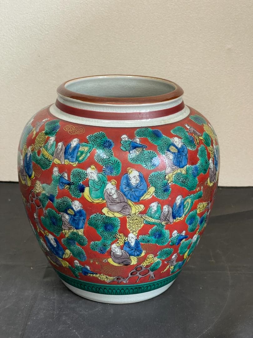 九谷木米　花瓶　３５９