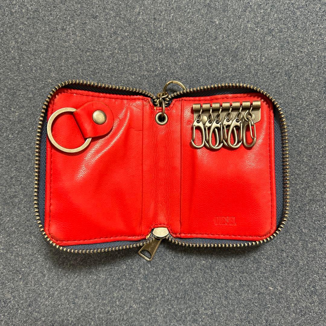 DIESEL ディーゼル　キーケース　ウォッシュデニム　ラウンド型　ウォレ