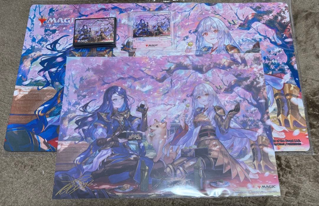 MTG 放浪皇のお花見 放浪皇 藤ちょこイラストプレイマット+スリーブ他