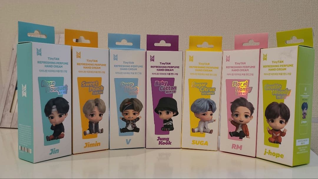 TinyTAN リフレッシングパフュームハンドクリーム 7個セット 未使用