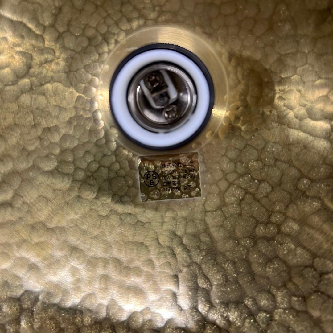 FUTAGAMI 真鍮　ペンダントランプ　鋳肌・半球　鍛金仕上げ　黒ムラ仕上げ