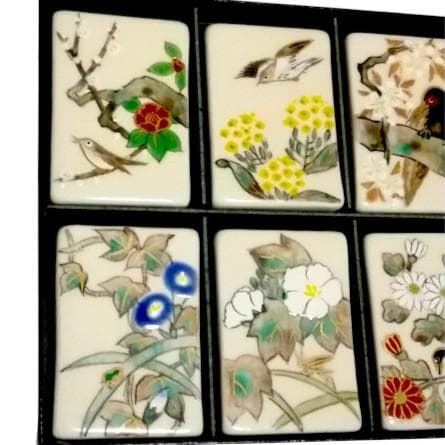 ☆大特価☆【新品】箸置き　琳派　花鳥十二月　安徳　京焼　清水焼　酒井抱一　日本画