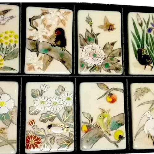 ☆大特価☆【新品】箸置き　琳派　花鳥十二月　安徳　京焼　清水焼　酒井抱一　日本画