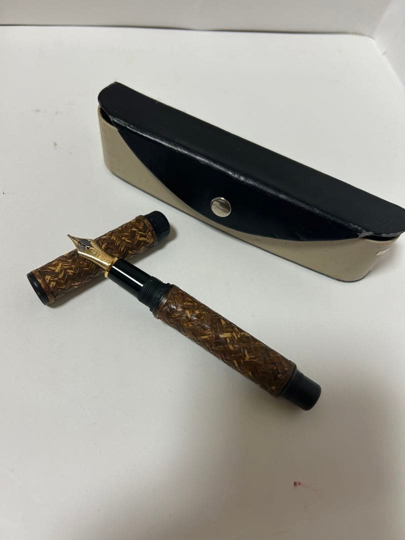 プラチナ万年筆 出雲竹編　 横網代　虎斑（とらふ） 18Kペン先