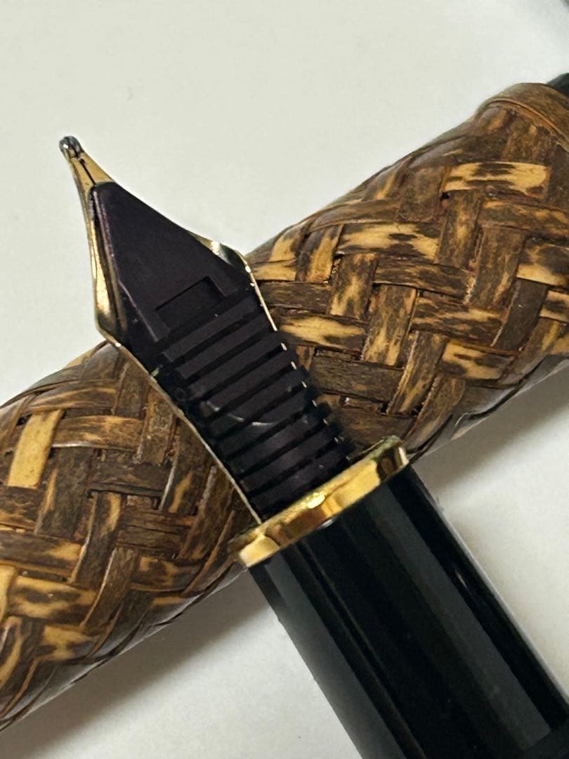 プラチナ万年筆 出雲竹編　 横網代　虎斑（とらふ） 18Kペン先