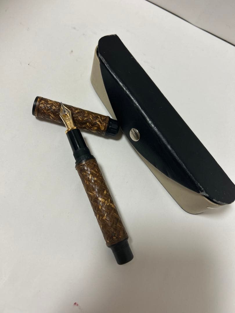 プラチナ万年筆 出雲竹編　 横網代　虎斑（とらふ） 18Kペン先