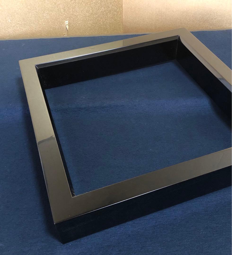 《R》輪島塗 黒真塗 炉縁 松本光栄堂 証紙 共箱 260108き1