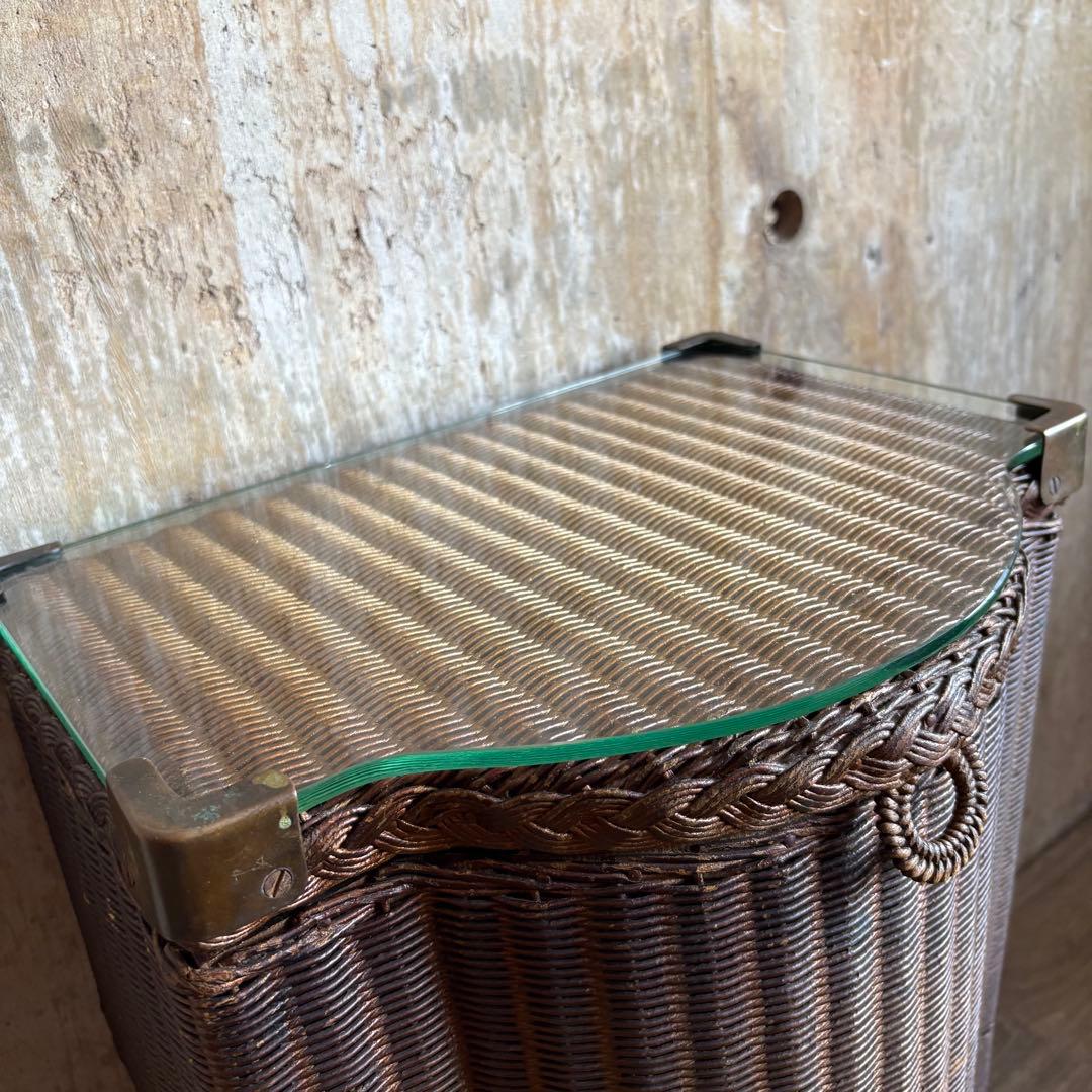 LLOYD ROOM ヴィンテージ ガラストップ　リネンボックス　バスケット