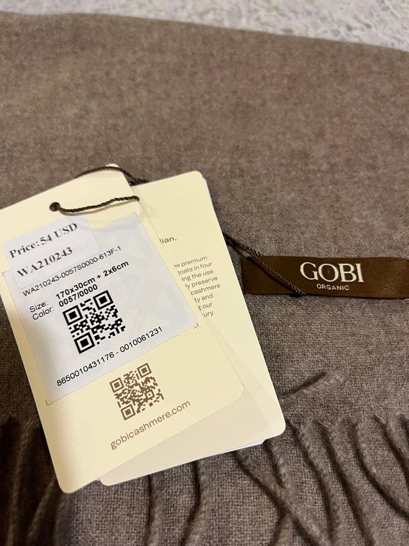 【新品タグ付き】カシミヤ100% GOBI マフラー ストール