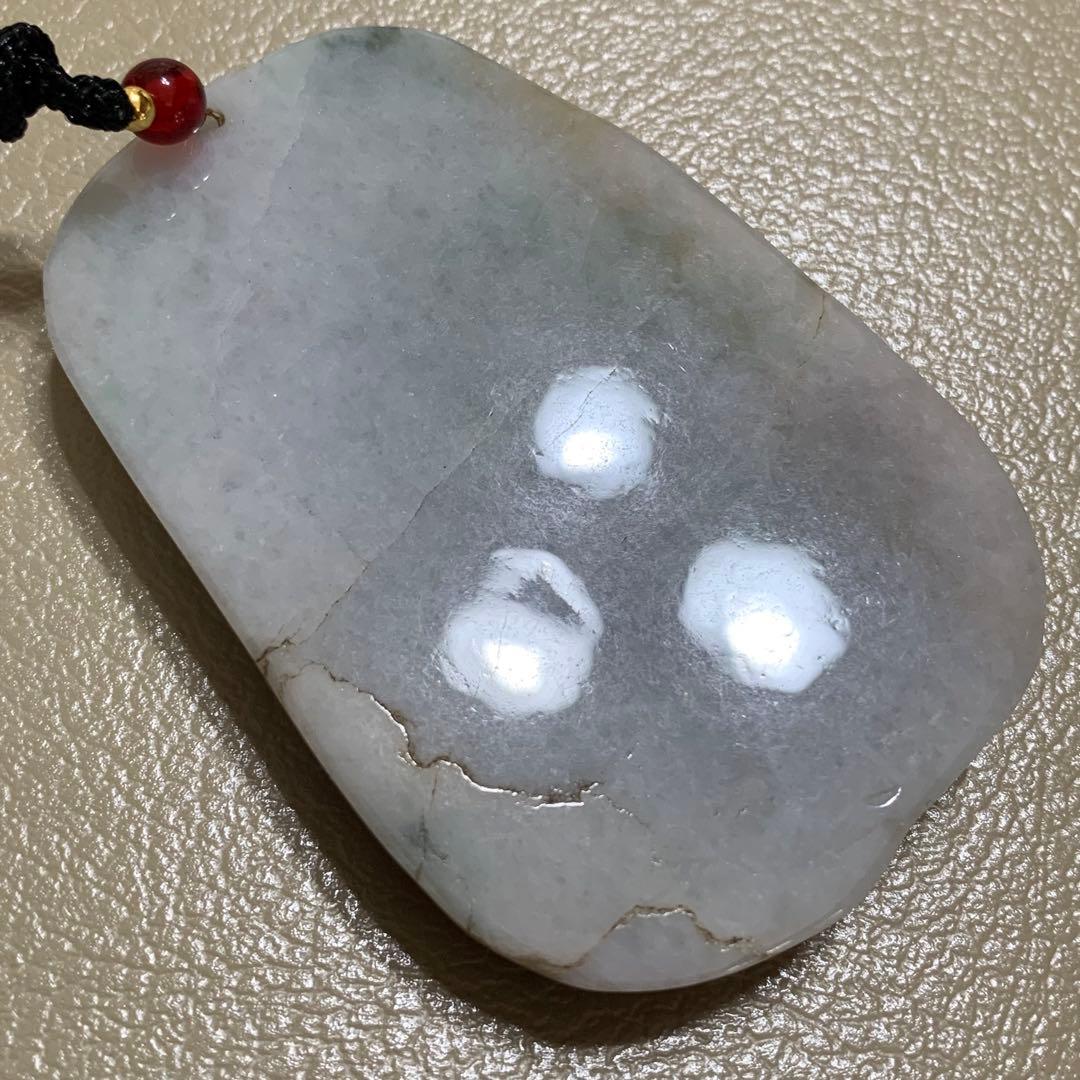 旧家蔵出　清国時代物　本物保証品　ヒスイ　翡翠 財神様　翡翠本物保証お守り