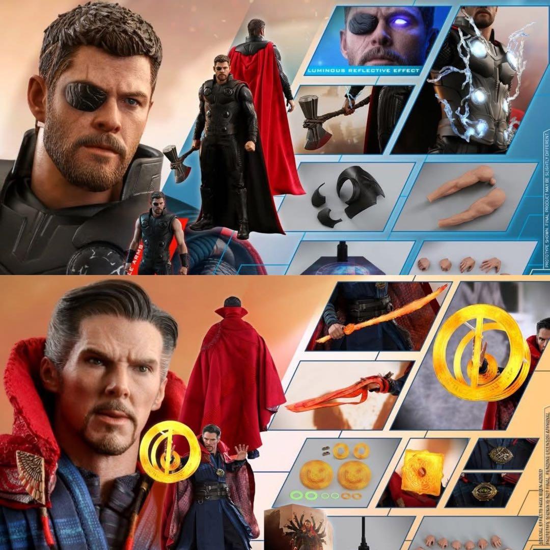 ソー& Dr.ストレンジ ホットトイズ フィギュア 2点 マーベル 新品 未開封