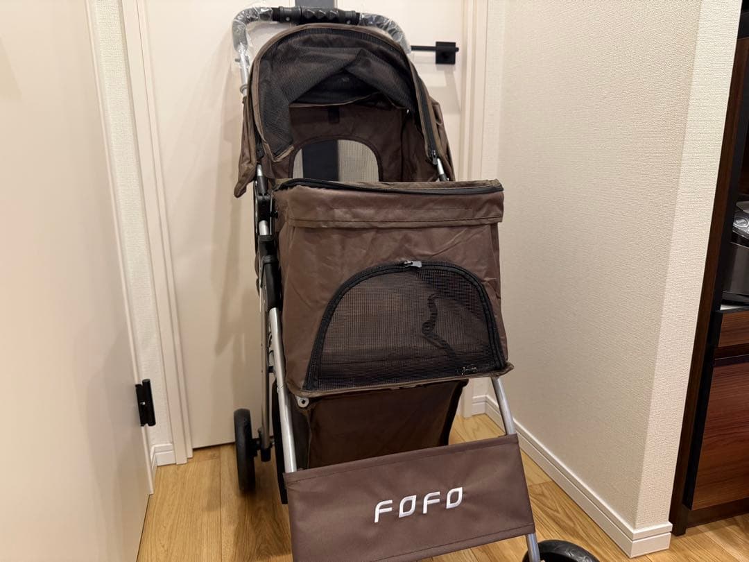 FOFO ペットカート バギー ブラウン 軽量 犬 フォフォ