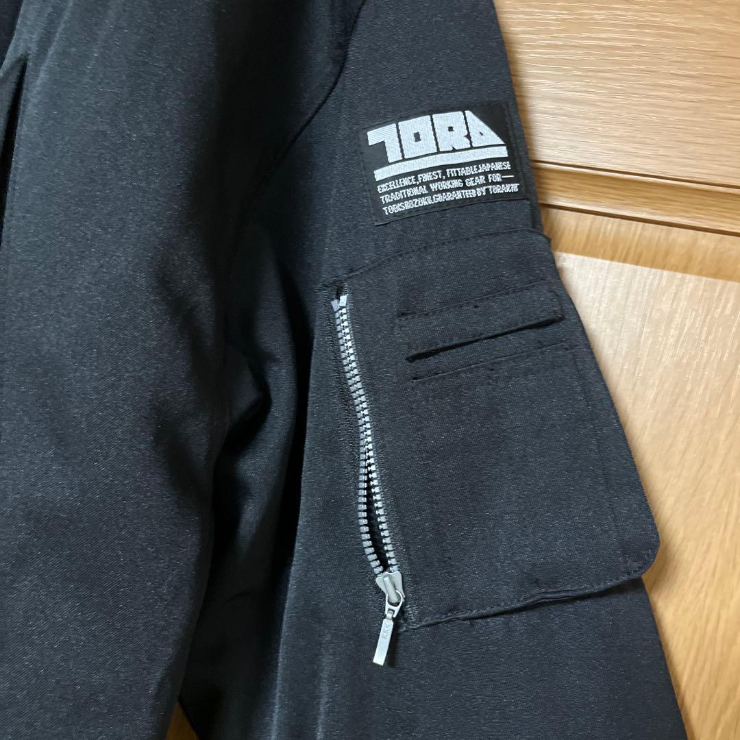 寅壱 2530-150 ハーフコート 5L 防寒 裏キルト 衿ボア 黒 試着のみ