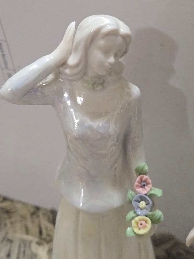 【値下げ】陶器製女性フィギュア 4体セット アンティーク 希少