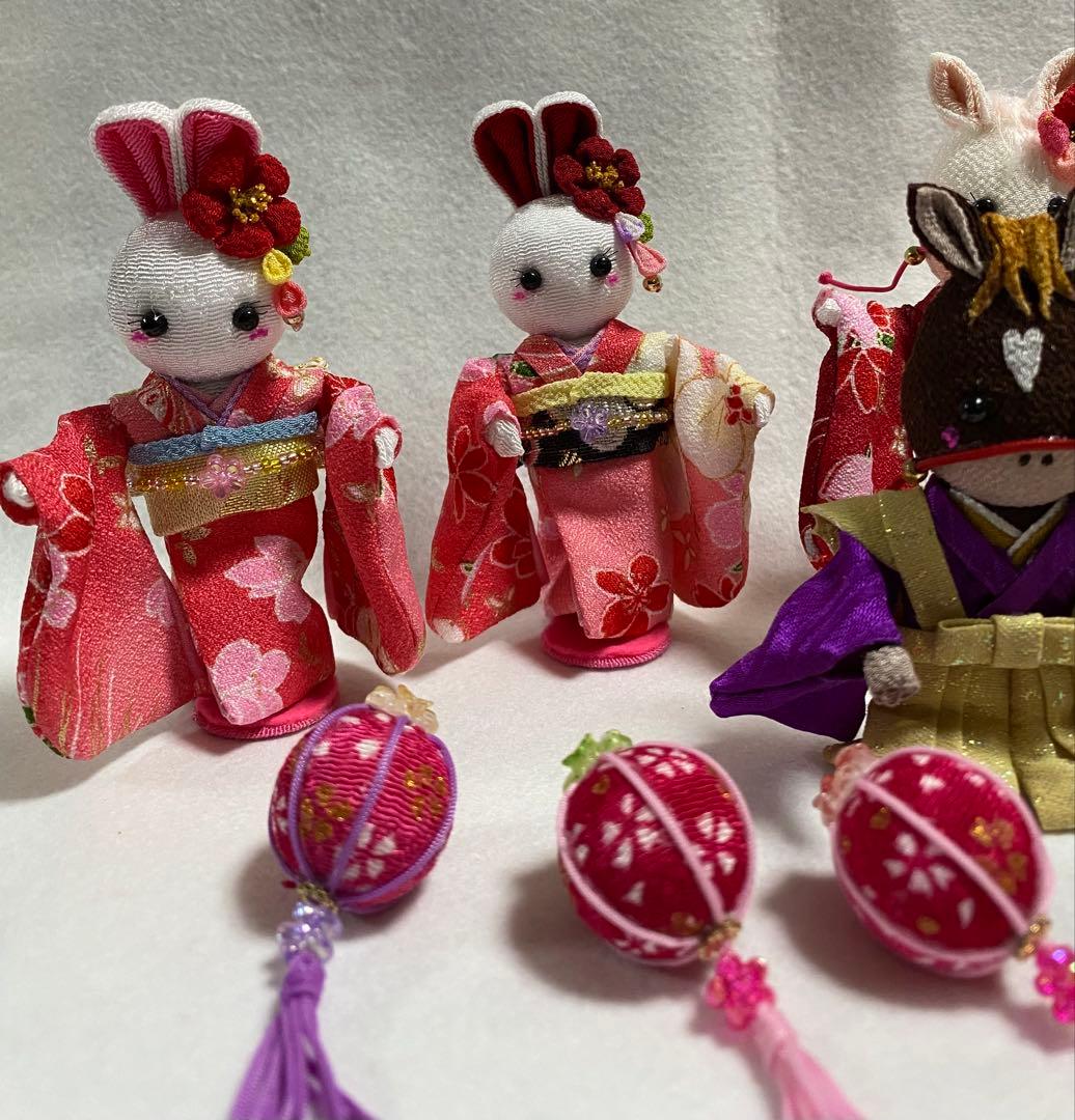 み*す様 ちりめん細工パーツ　正月飾りパーツ　No.687