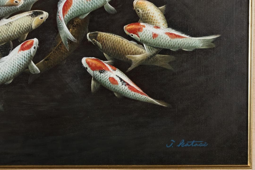 LEMONeD　片瀬剛志　「 曙光群鯉 」 油彩　F20号　BK32