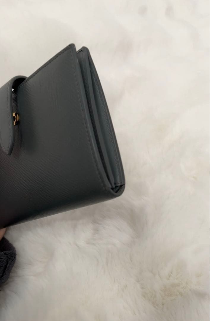 CELINE／二つ折り財布／グレー