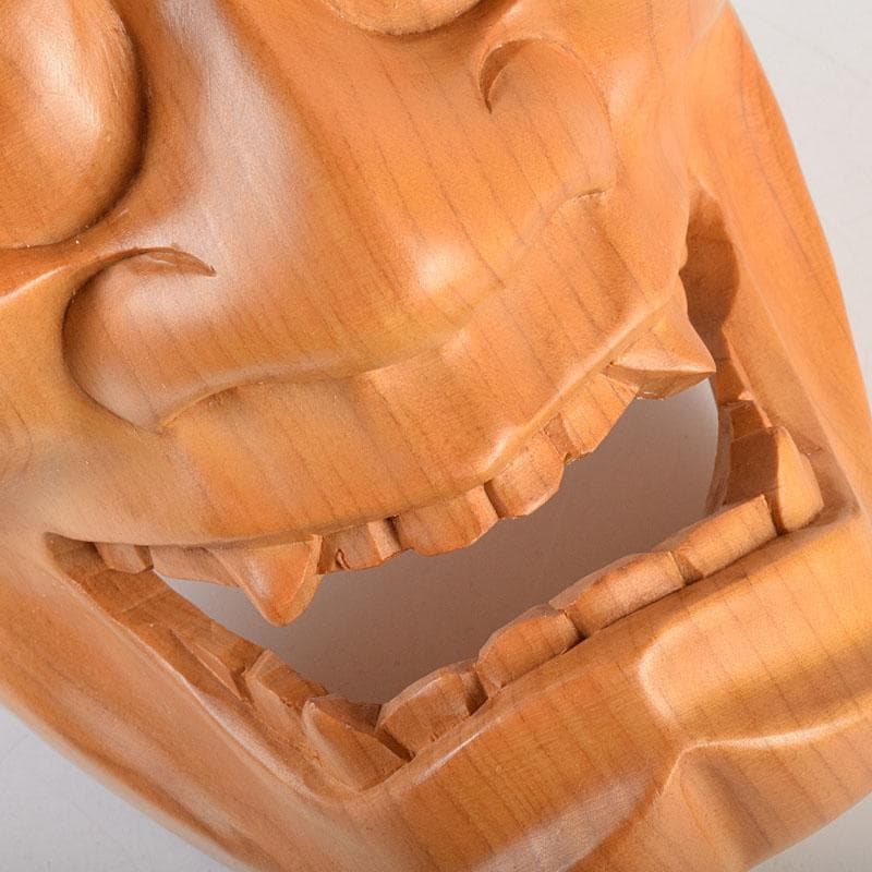 佐藤朱篭斎作　能面　木彫　般若　時代箱付　V　R9283