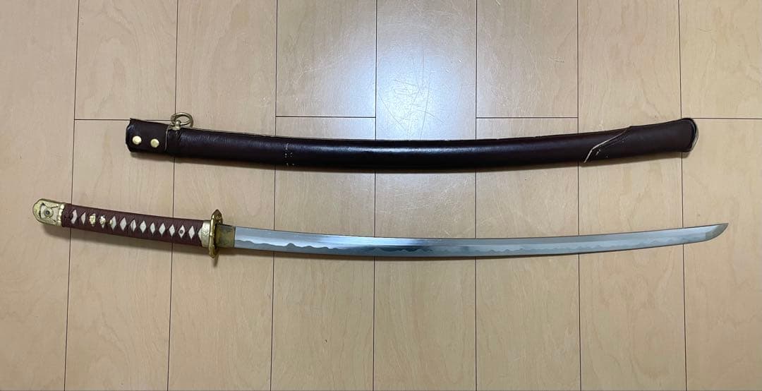 略式軍刀拵入　模造刀　旧日本陸軍　皮鞘