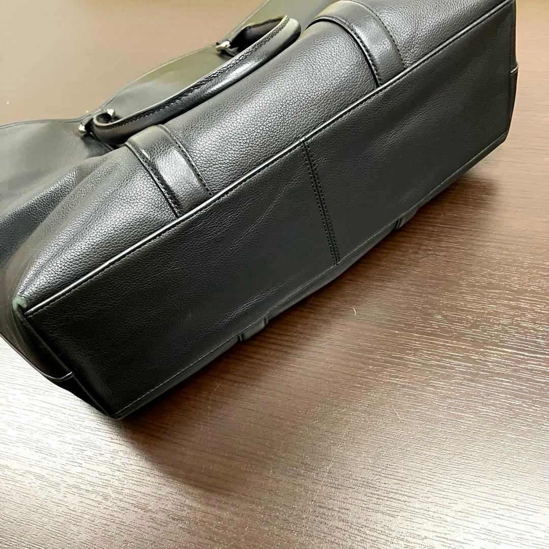 COACH ブラック レザー トートバッグ
