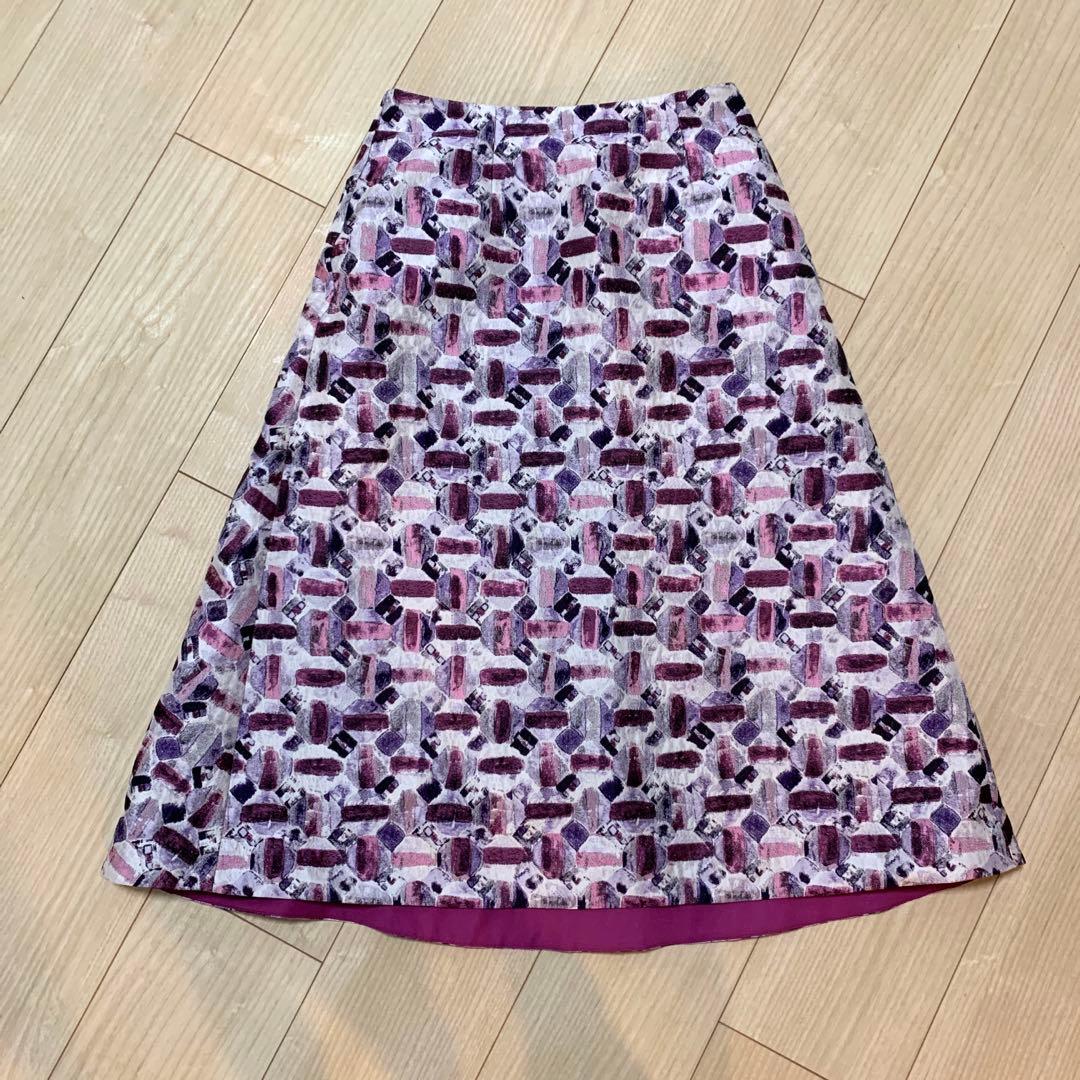 現行品アナイ　オードトワレジャガード後ろ切り替えスカート　34