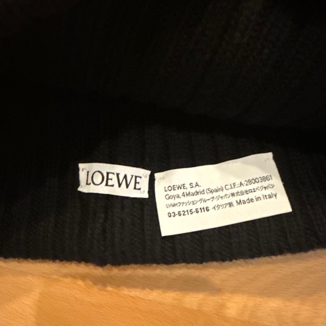 ※期間限定値下げ※【極美品】LOEWE 刺繍ロゴ ビーニー ニットキャップ