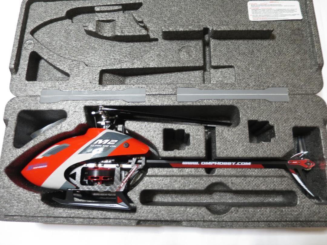 美品 OMPHOBBY M2 EVO Glamor Red レッド エボ ヘリ