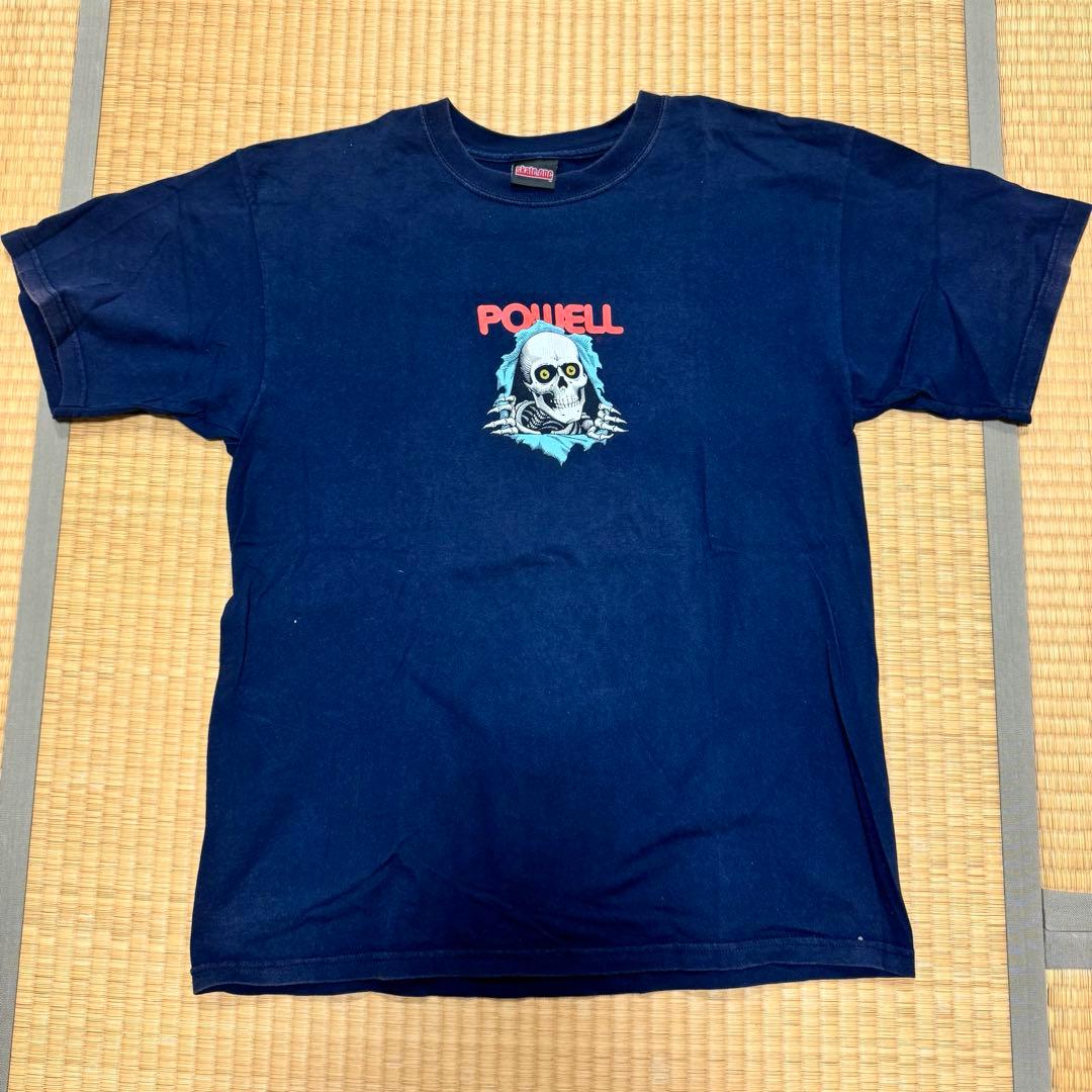 【シズちゃん専用】POWELL スケルトンデザイン Tシャツ ネイビー