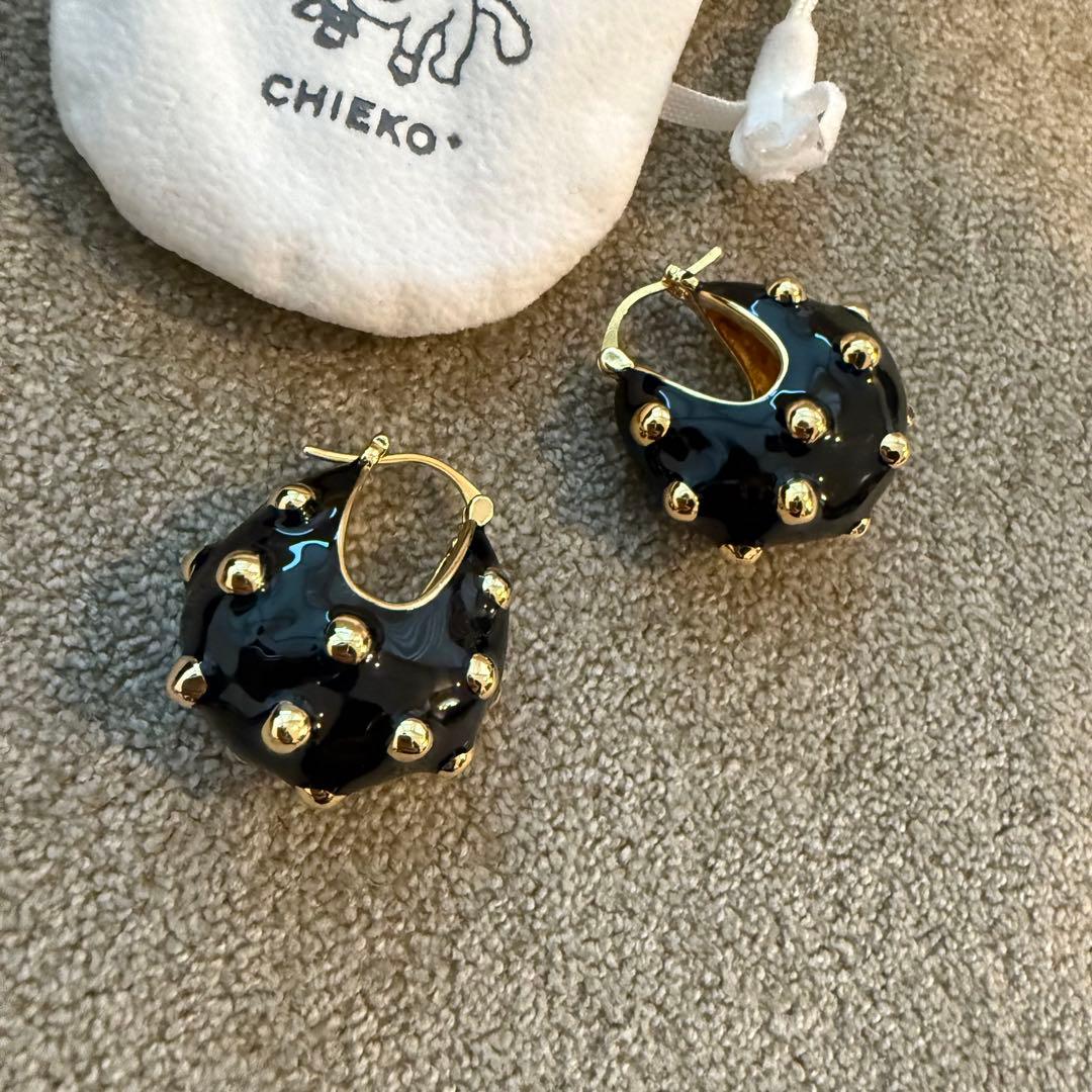 新品　CHIEKO+ deco pierce Black