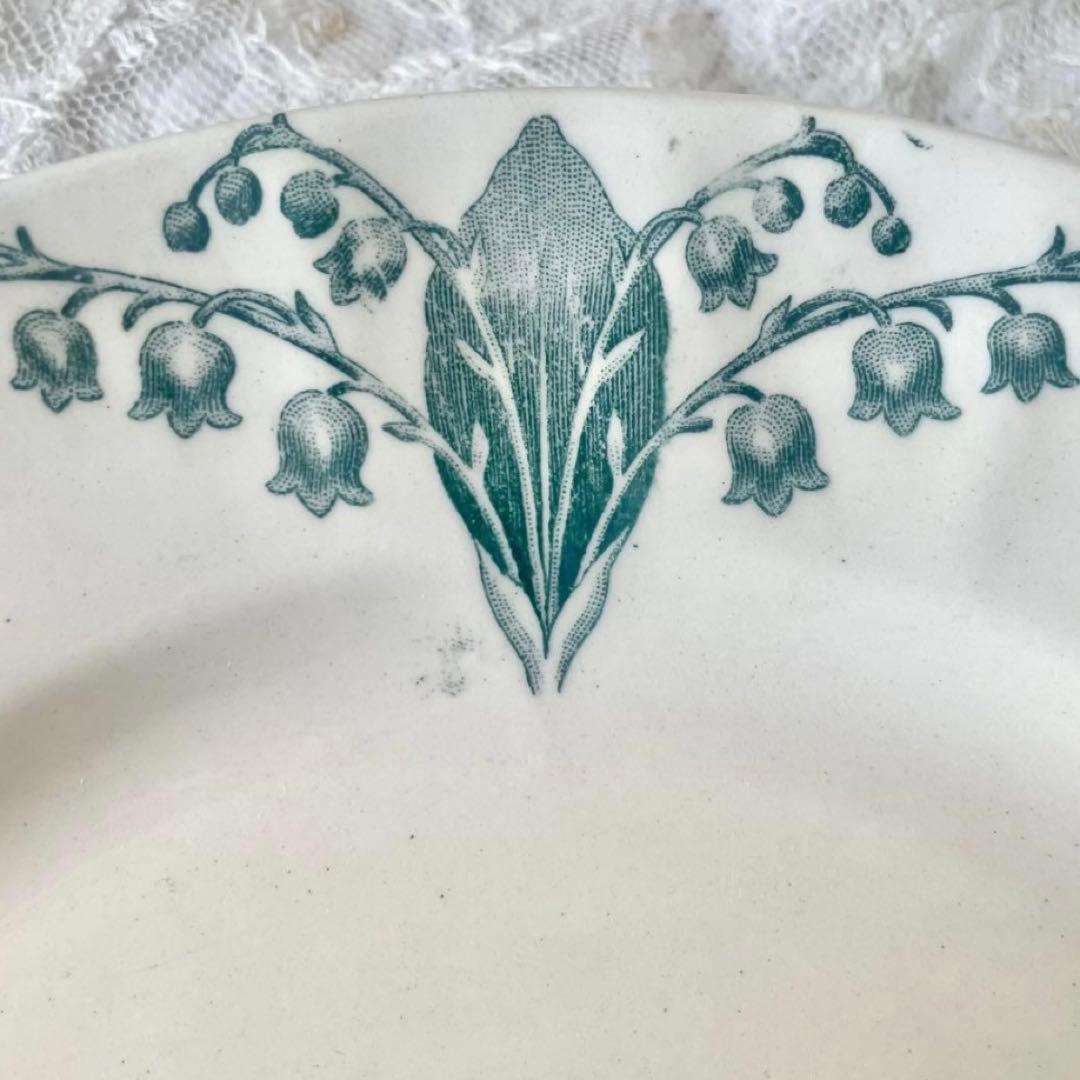 ロンシャンすずらんプレート平皿深皿2枚セット　ミュゲフランスアンティークスズラン