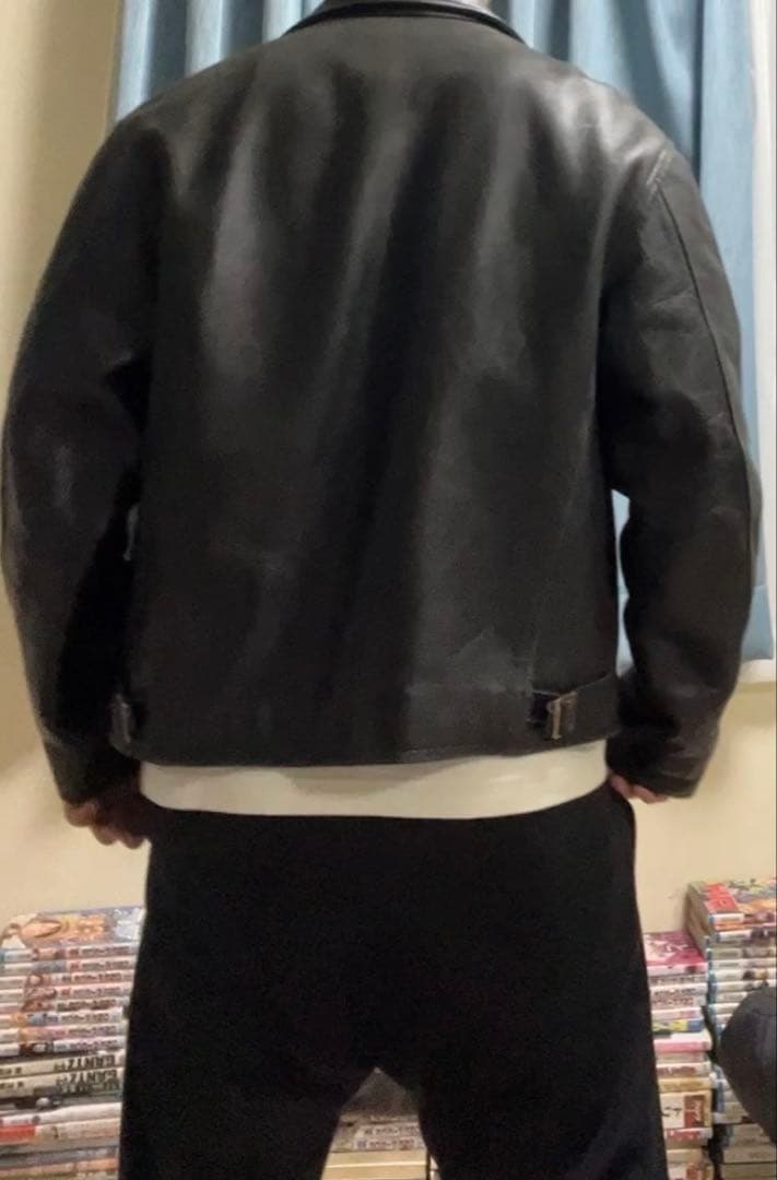 Schott ブラック レザー ジャケット Mサイズ