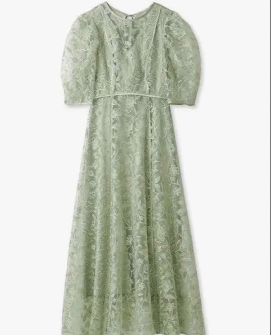 Lily Brown(リリーブラウン) チュール刺繍ドレス サイズ1 ミント