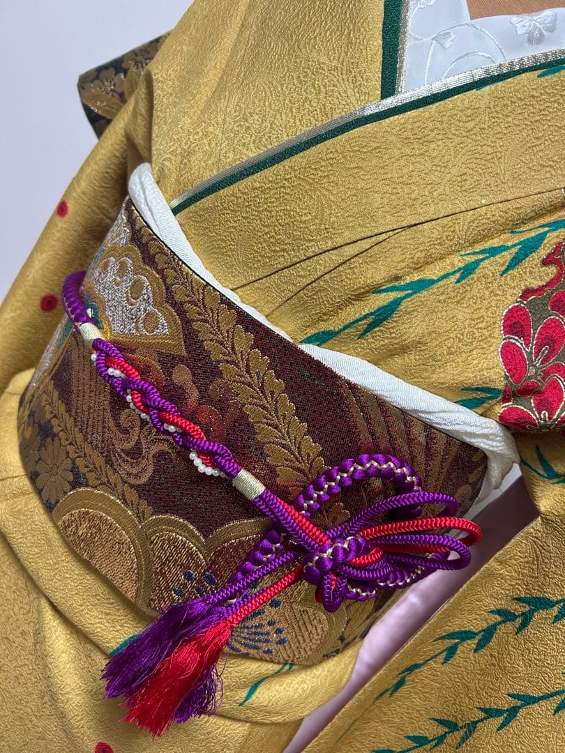 豪華新品西陣織袋帯付き　正絹振袖フルセットお探しの方に！！アースカラー　成人式