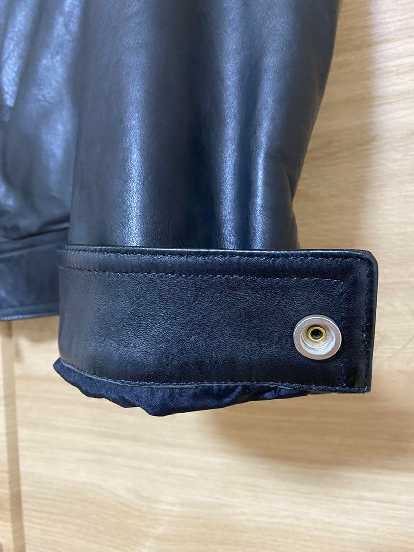 EMMETTI レザー シングルライダース JURI ゴールドジップ 48