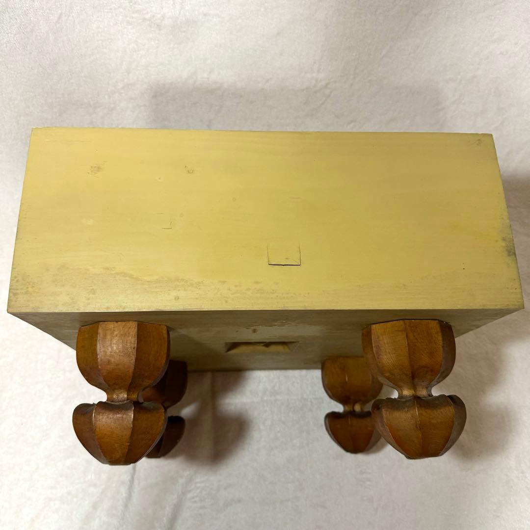 〚ケース付〛✦碁盤 足付盤 ヘソ付 柾目 天地柾 盤厚約6寸✦