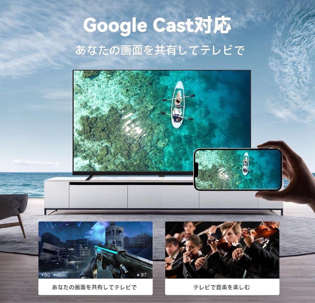 新品 FPD チューナーレス テレビ 43インチ Google TV VESA