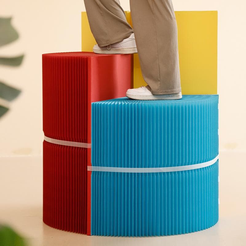 三色組み合わせ階段円柱型ディスプレイ台 直径40cm高さ98㎝ 陳列台 展示会