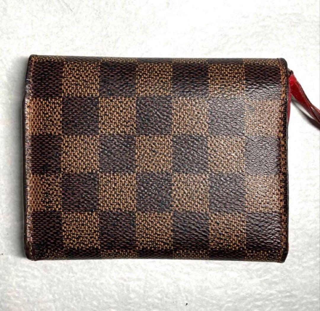 ルイヴィトン ダミエエベヌ ポルトフォイユ　ヴィクトリーヌ 三つ折り財布