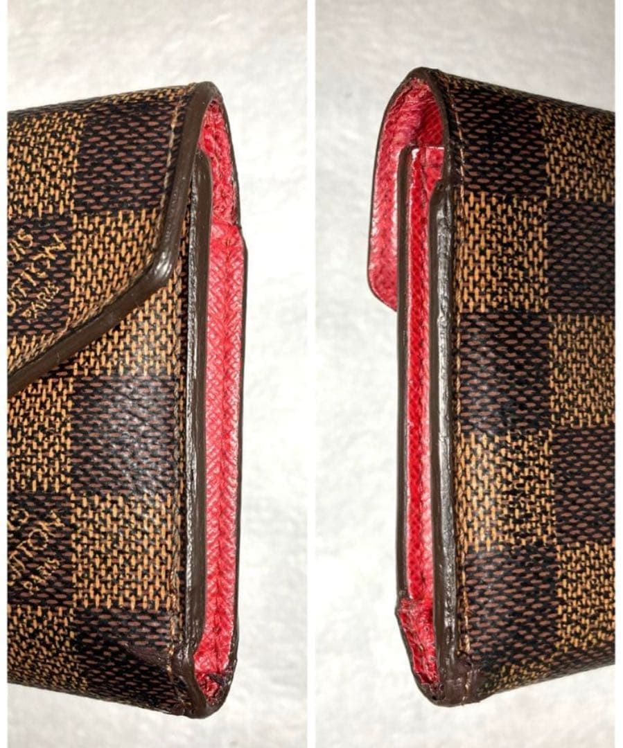 ルイヴィトン ダミエエベヌ ポルトフォイユ　ヴィクトリーヌ 三つ折り財布