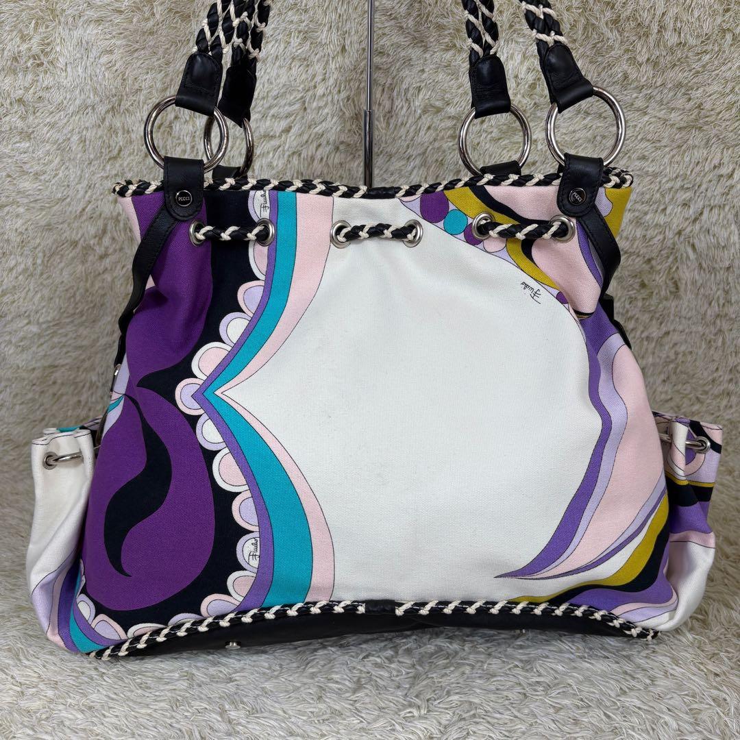 エミリオプッチ ショルダーバッグ　2005年　ラクロワ期　レザー　キャンバス