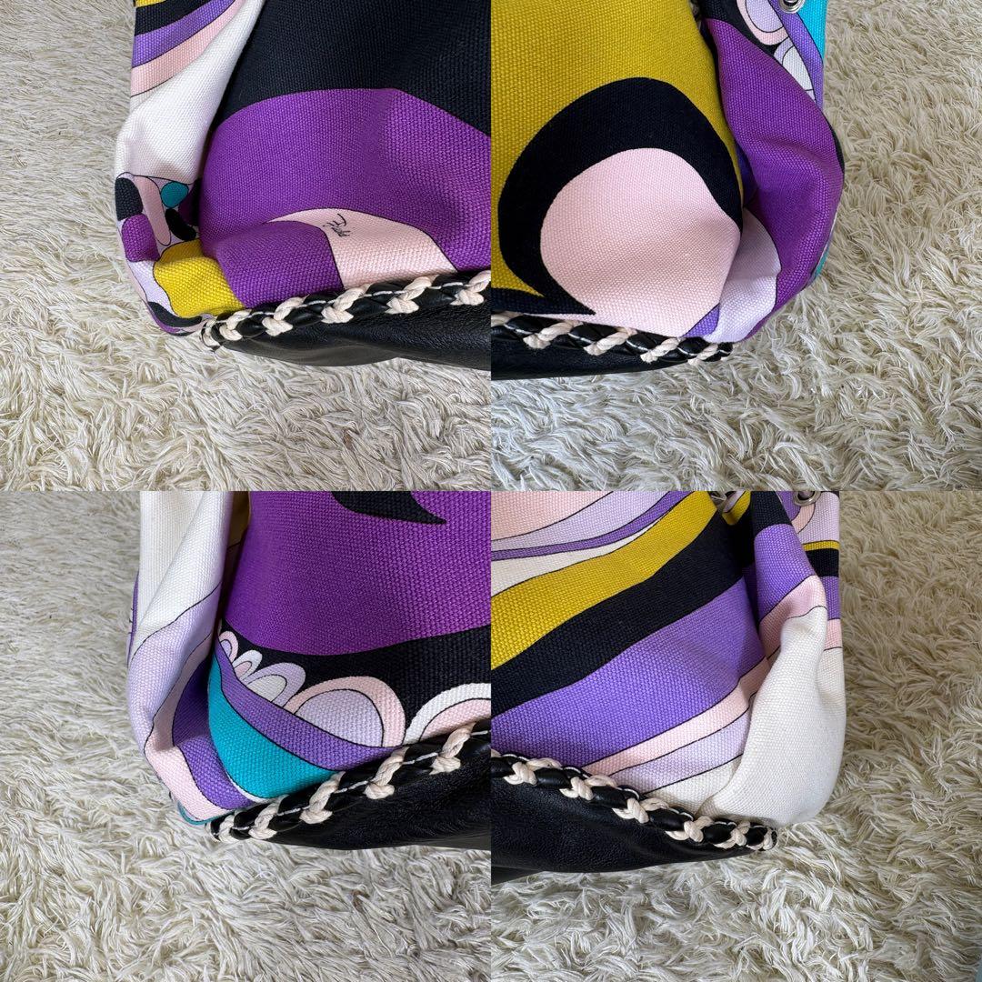 エミリオプッチ ショルダーバッグ　2005年　ラクロワ期　レザー　キャンバス