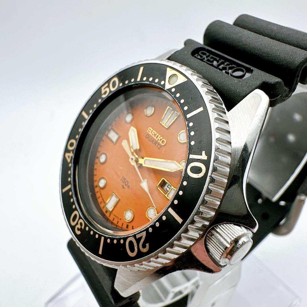 美品 稼動品 ビンテージ セイコー ダイバー メンズ腕時計 オレンジ 2625