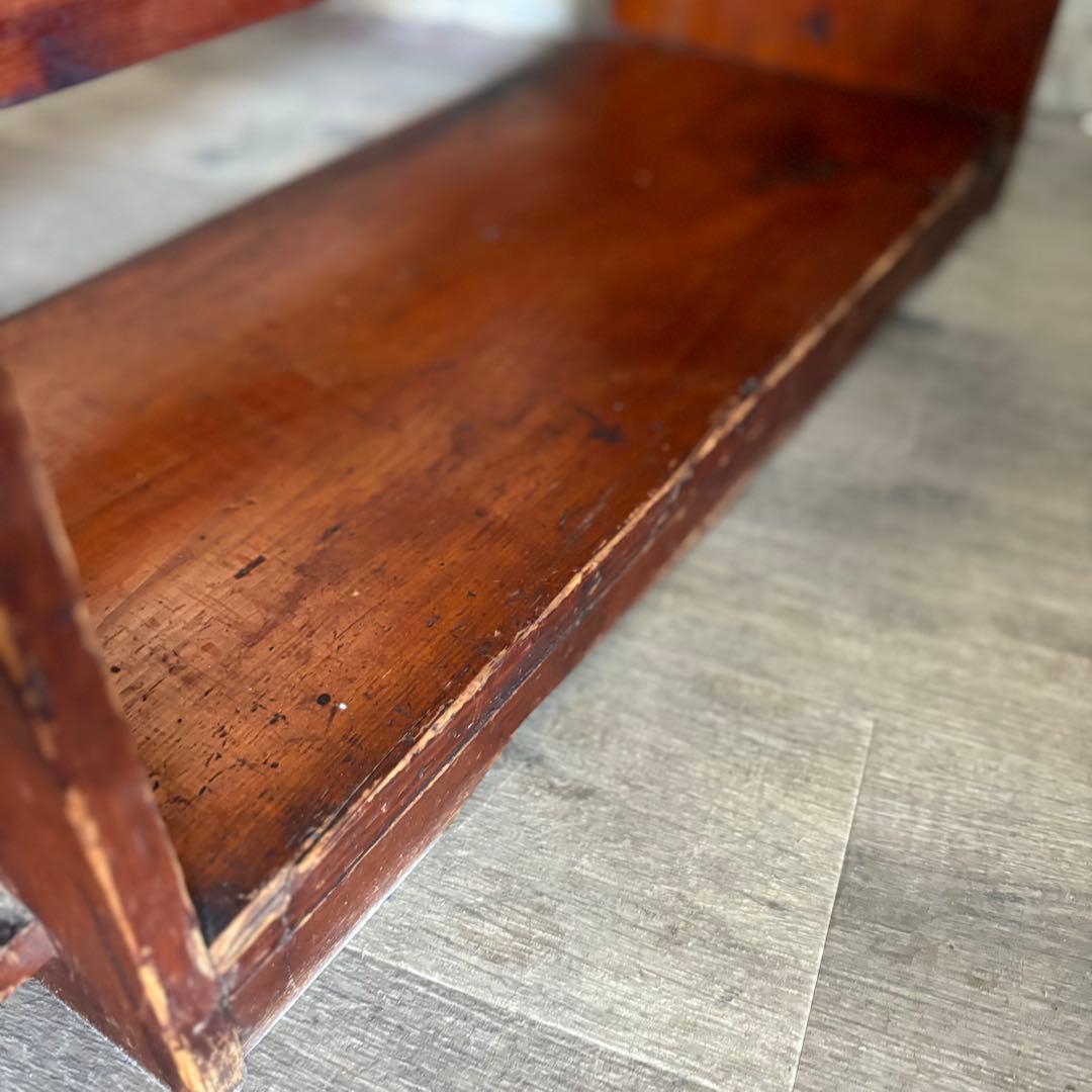 楔の本棚　3段　書棚　無垢材　オープンシェルフ　ラック　ヴィンテージ