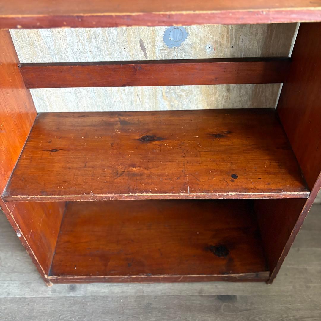 楔の本棚　3段　書棚　無垢材　オープンシェルフ　ラック　ヴィンテージ