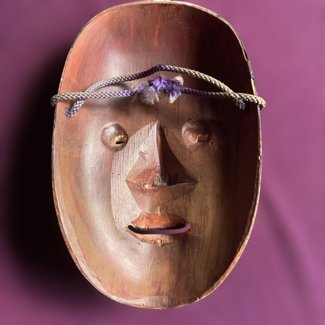 木彫り　小面　(能面)